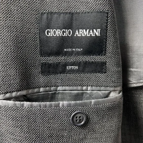 GEORGIO ARMANI Upton Gray 44R 2 Btn  Blazer Made in Italy poly blend - Picture 7 of 8